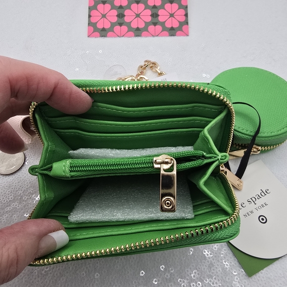 Kate Spade x Target Limited Edition Stripe Mini Crossbody Bag Green & White - Picture 11 of 13